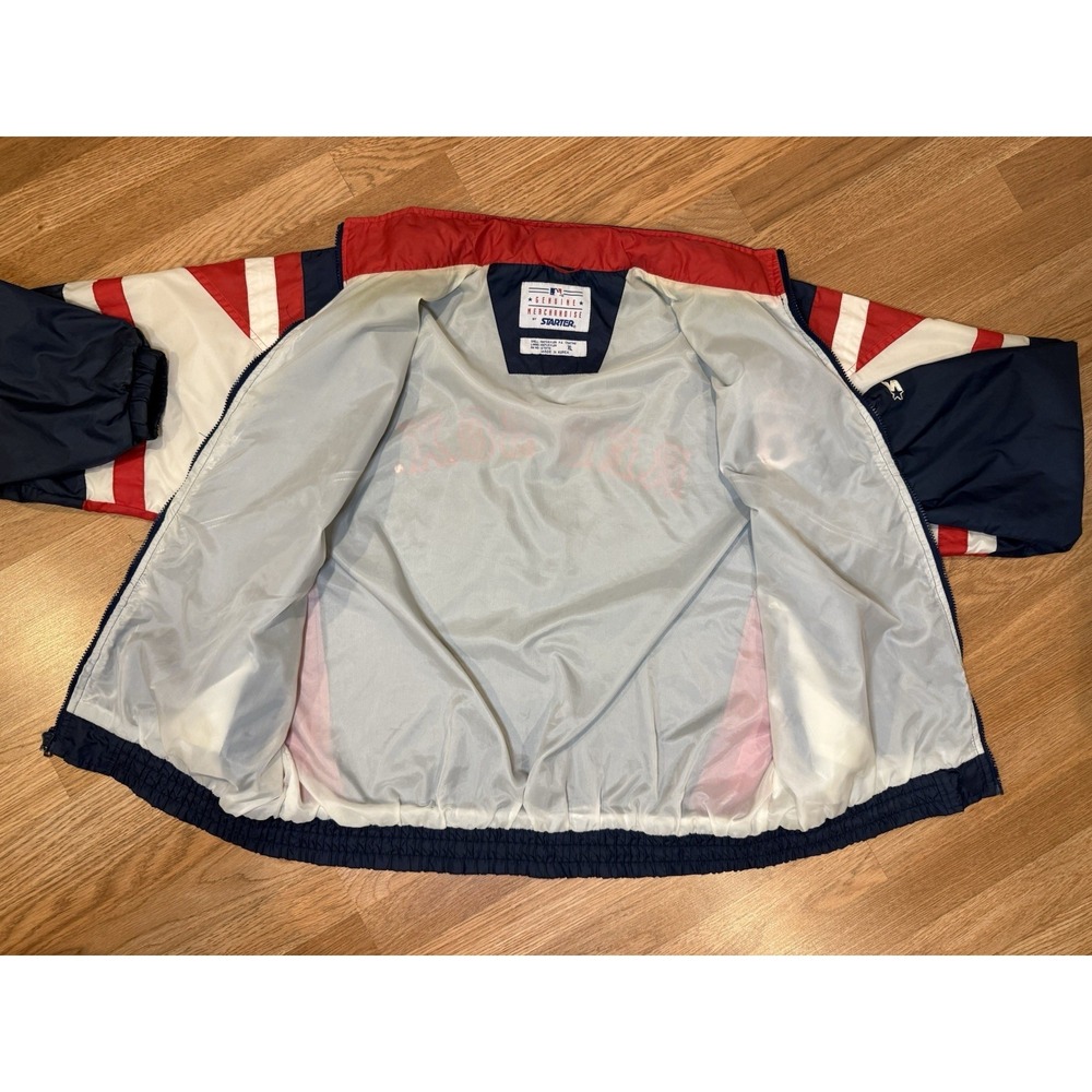 Vintage 90s Boston Red Sox Starter Full Zip Light Weight Windbreaker Jacket XL - Picture 12 of 13